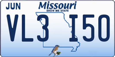 MO license plate VL3I5O