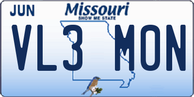 MO license plate VL3M0N