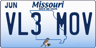 MO license plate VL3M0V