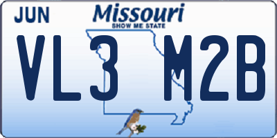 MO license plate VL3M2B