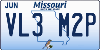 MO license plate VL3M2P
