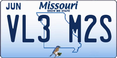 MO license plate VL3M2S