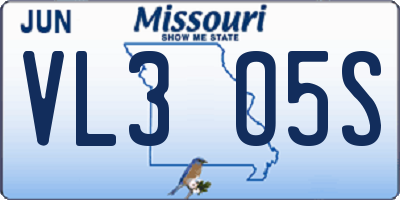 MO license plate VL3O5S
