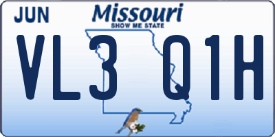MO license plate VL3Q1H