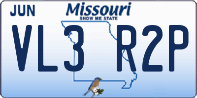 MO license plate VL3R2P