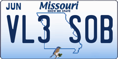 MO license plate VL3S0B