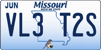 MO license plate VL3T2S