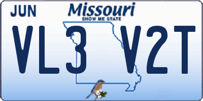 MO license plate VL3V2T