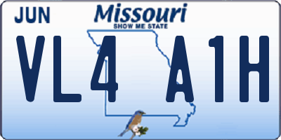 MO license plate VL4A1H