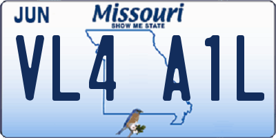 MO license plate VL4A1L