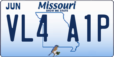 MO license plate VL4A1P