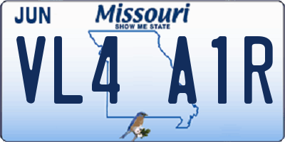 MO license plate VL4A1R