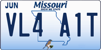 MO license plate VL4A1T