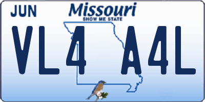 MO license plate VL4A4L