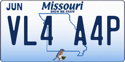 MO license plate VL4A4P