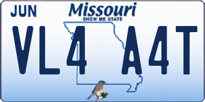 MO license plate VL4A4T