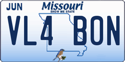 MO license plate VL4B0N