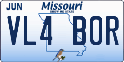 MO license plate VL4B0R