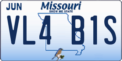 MO license plate VL4B1S
