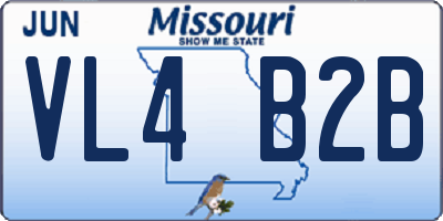 MO license plate VL4B2B