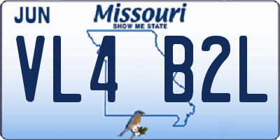 MO license plate VL4B2L