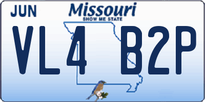 MO license plate VL4B2P