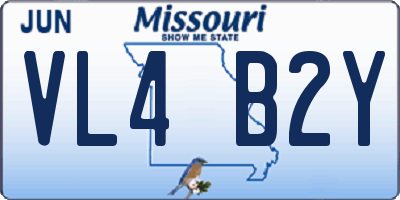 MO license plate VL4B2Y