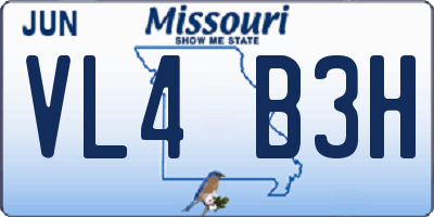MO license plate VL4B3H