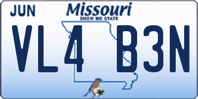 MO license plate VL4B3N