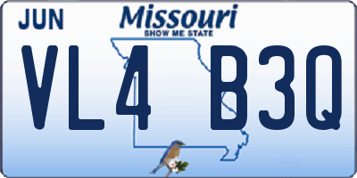 MO license plate VL4B3Q