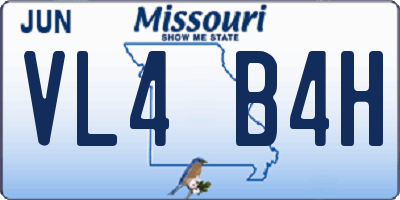 MO license plate VL4B4H