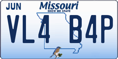 MO license plate VL4B4P