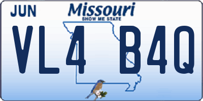 MO license plate VL4B4Q