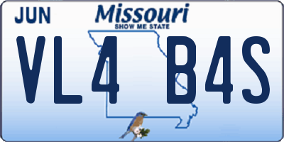 MO license plate VL4B4S