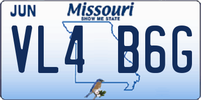 MO license plate VL4B6G
