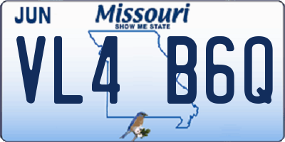 MO license plate VL4B6Q