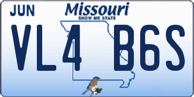 MO license plate VL4B6S