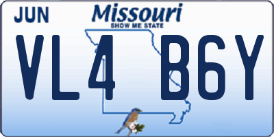 MO license plate VL4B6Y