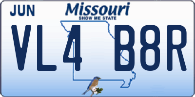 MO license plate VL4B8R
