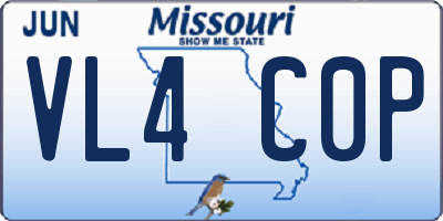 MO license plate VL4C0P
