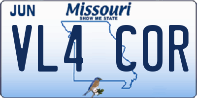 MO license plate VL4C0R