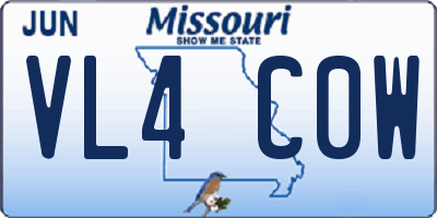 MO license plate VL4C0W