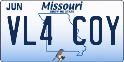 MO license plate VL4C0Y