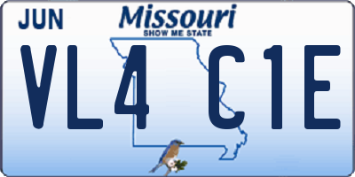 MO license plate VL4C1E