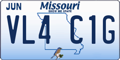 MO license plate VL4C1G