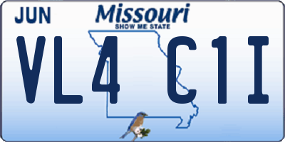MO license plate VL4C1I