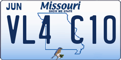 MO license plate VL4C1O
