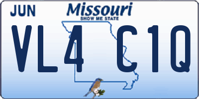 MO license plate VL4C1Q
