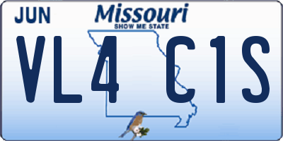 MO license plate VL4C1S