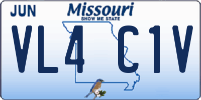 MO license plate VL4C1V